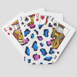 Animal print pattern playing cards