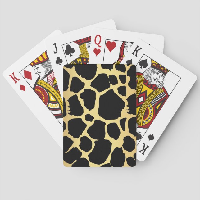Animal print pattern playing cards (Back)