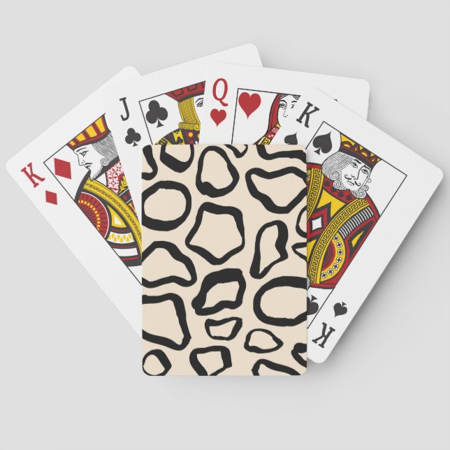Animal print pattern playing cards (Back)