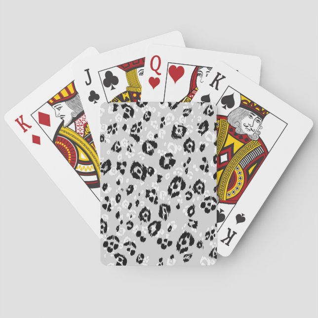 Animal print pattern playing cards (Back)