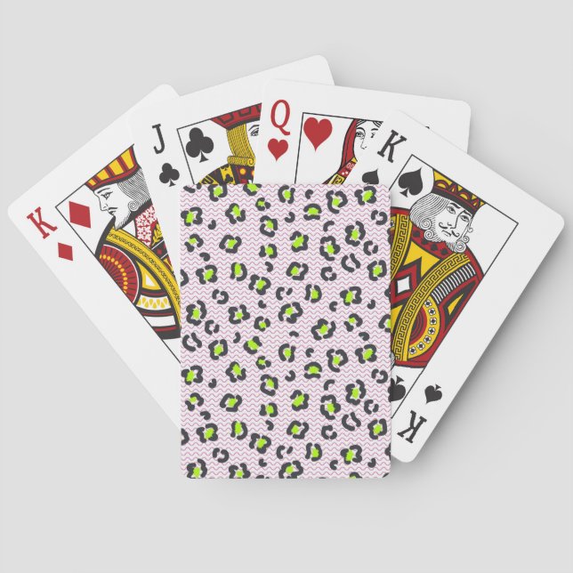 Animal print pattern playing cards (Back)