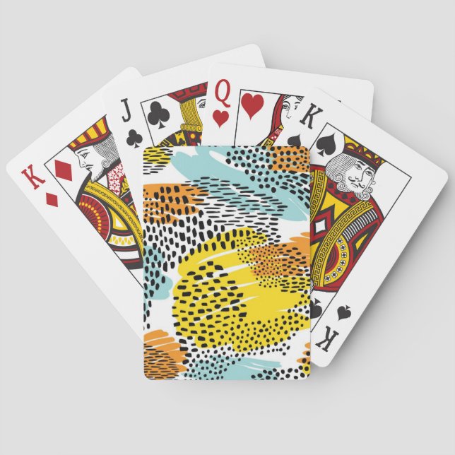 Animal print pattern playing cards (Back)