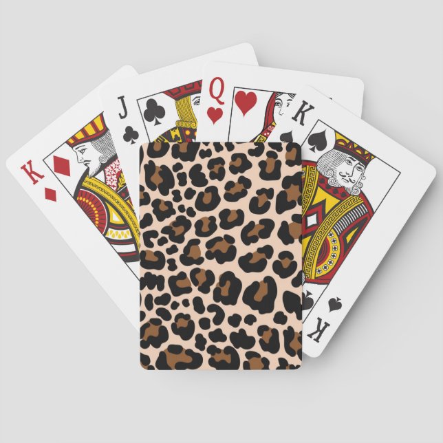 Animal print pattern playing cards (Back)