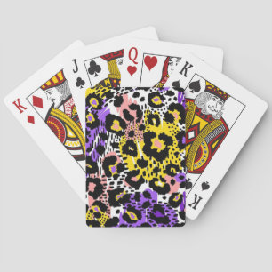 Animal print pattern playing cards