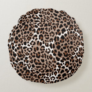 Animal print pattern round cushion