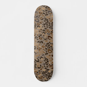 Animal print pattern skateboard