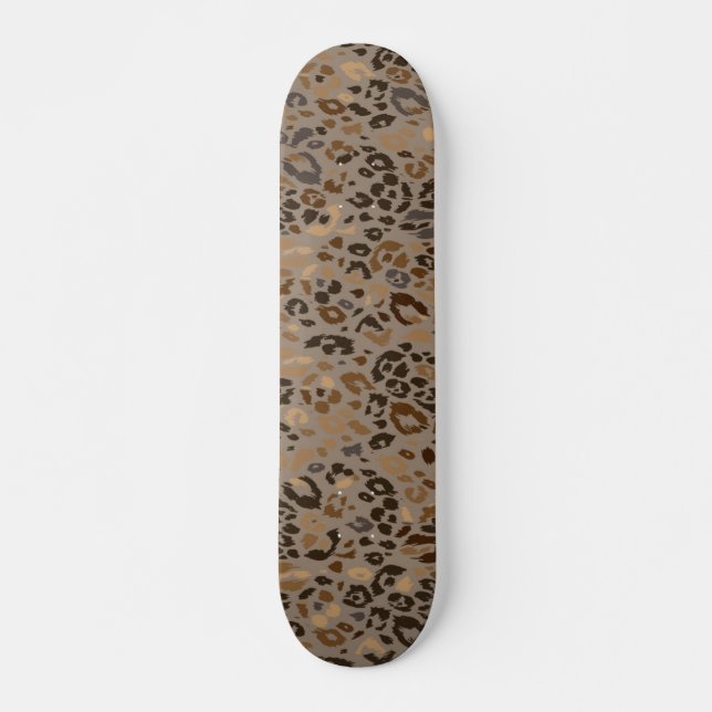Animal print pattern skateboard (Front)
