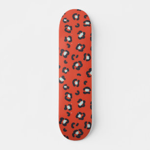 Animal print pattern skateboard