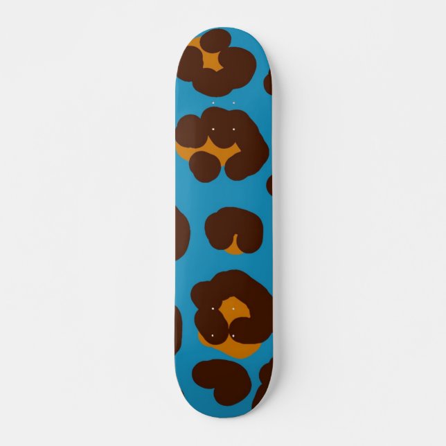 Animal print pattern skateboard (Front)
