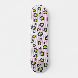 Animal print pattern skateboard