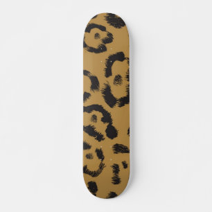 Animal print pattern skateboard