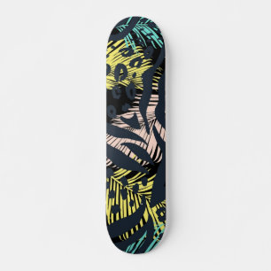 Animal print pattern skateboard