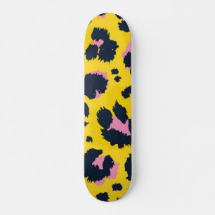 Animal print pattern skateboard