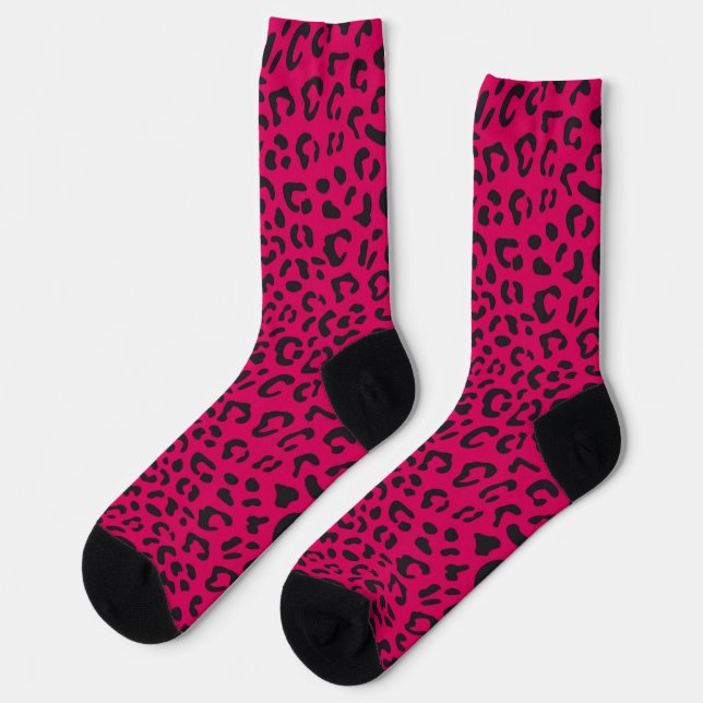 Animal print pattern socks (Left)