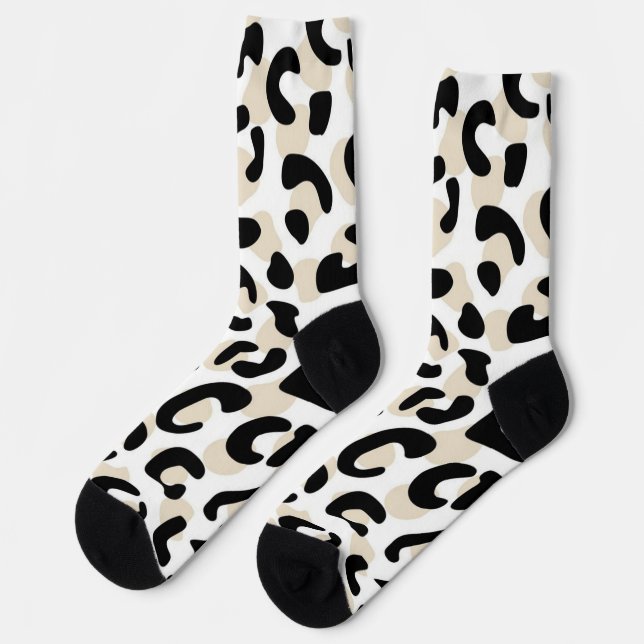 Animal print pattern socks (Left)