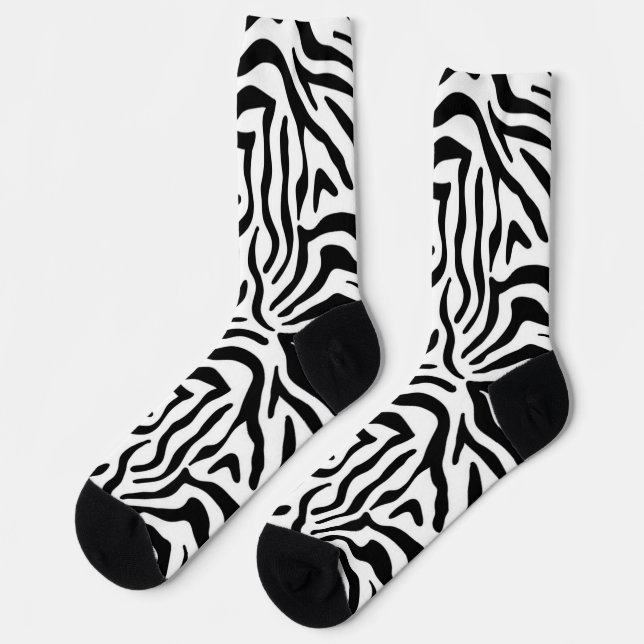 Animal print pattern socks (Left)