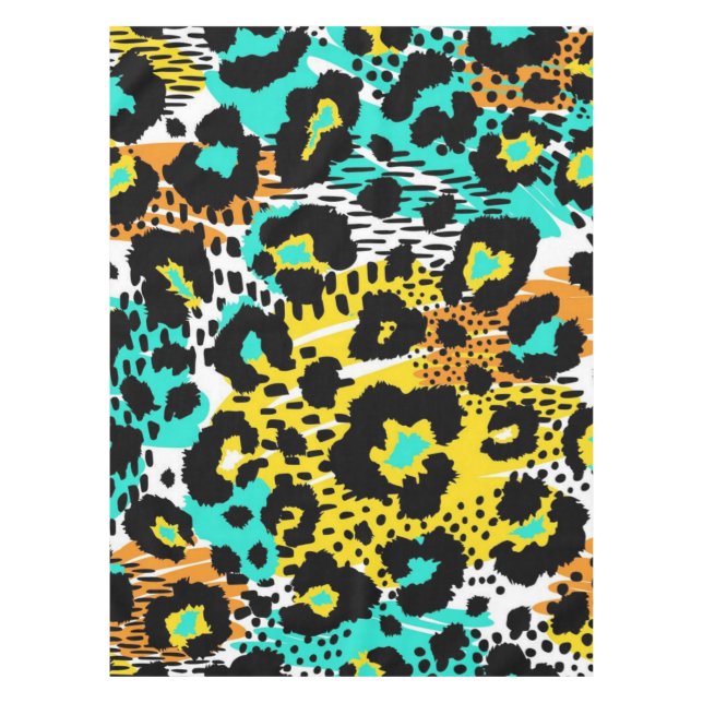 Animal print pattern tablecloth (Front)