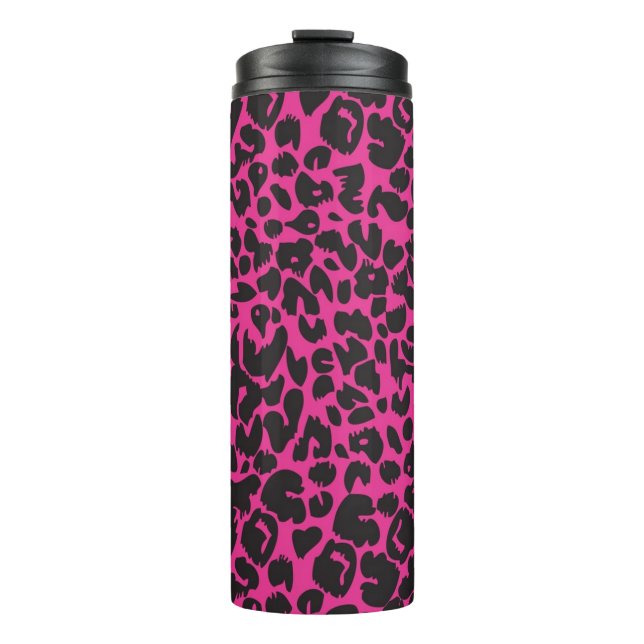 Animal print pattern thermal tumbler (Front)