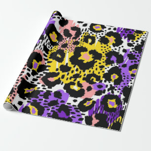 Animal print pattern wrapping paper
