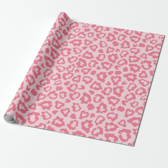 Animal print pattern wrapping paper (Unrolled)