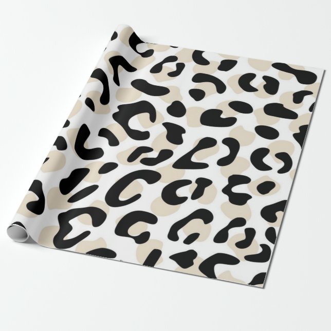 Animal print pattern wrapping paper (Unrolled)