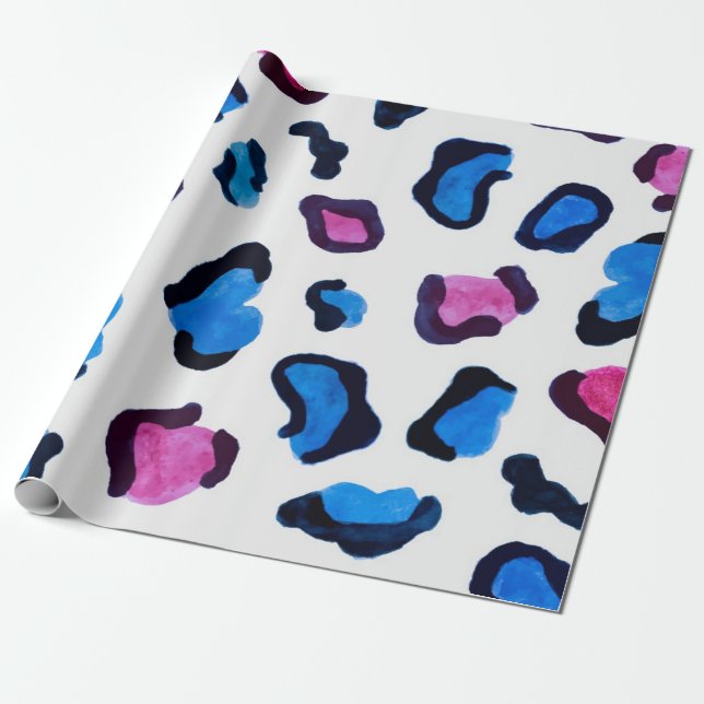 Animal print pattern wrapping paper (Unrolled)