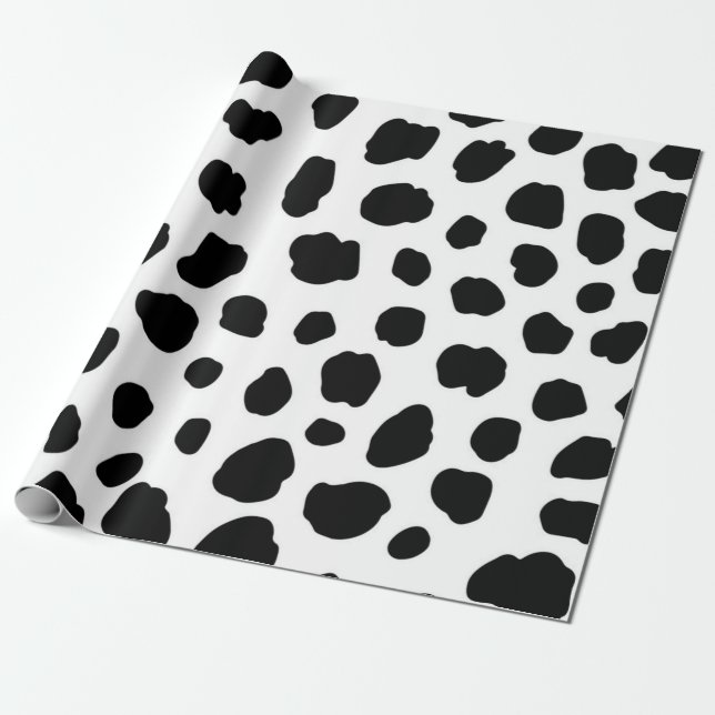 Animal print pattern wrapping paper (Unrolled)