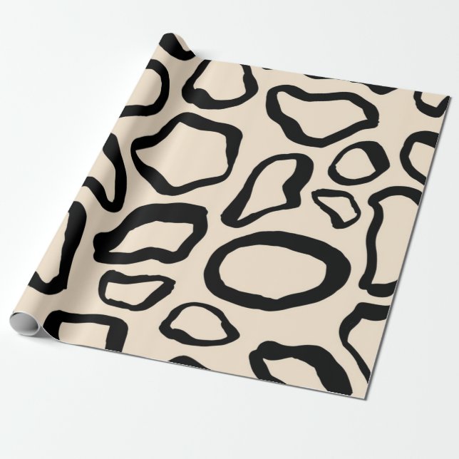 Animal print pattern wrapping paper (Unrolled)