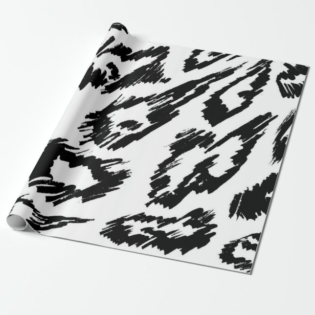 Animal print pattern wrapping paper (Unrolled)