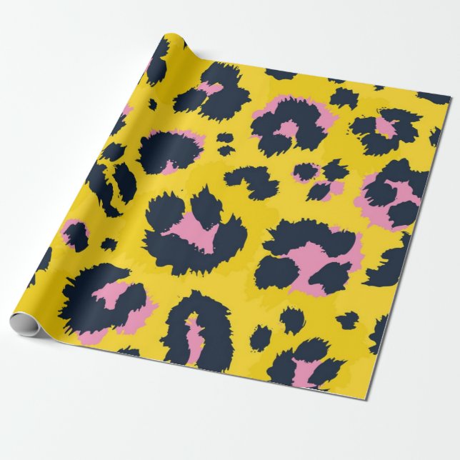 Animal print pattern wrapping paper (Unrolled)