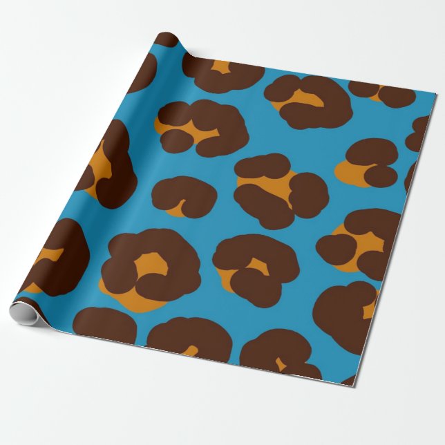 Animal print pattern wrapping paper (Unrolled)