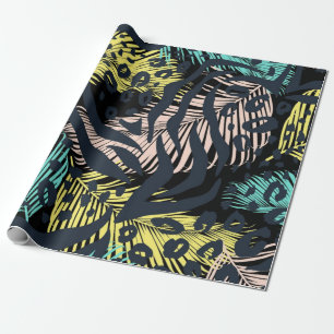 Animal print pattern wrapping paper