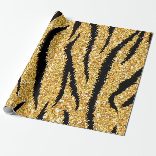 Animal print pattern wrapping paper (Unrolled)