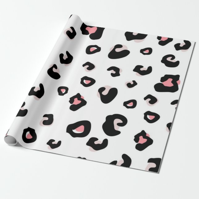 Animal print pattern wrapping paper (Unrolled)