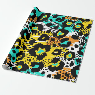 Animal print pattern wrapping paper