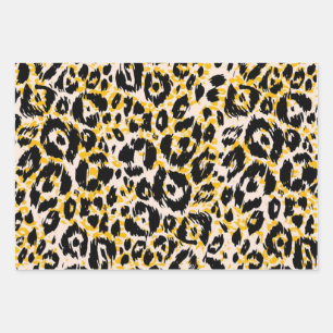 Animal print pattern wrapping paper sheet