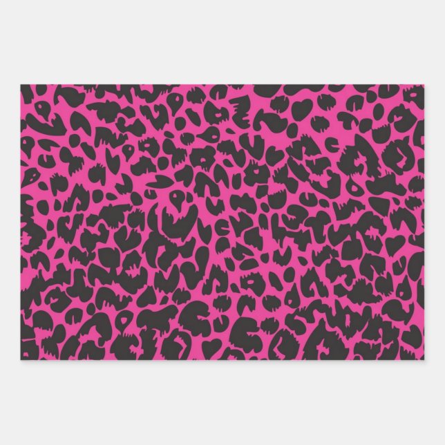 Animal print pattern wrapping paper sheet (Front)