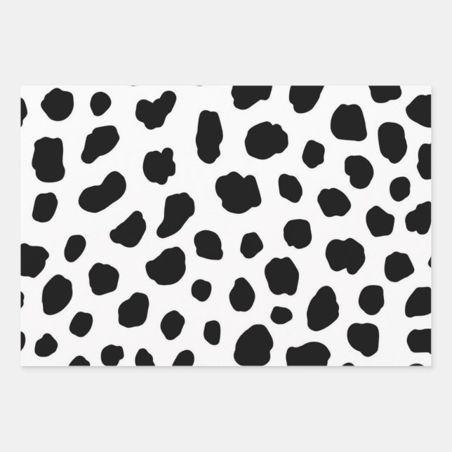Animal print pattern wrapping paper sheet (Front)