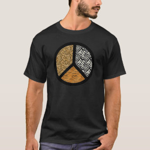 Animal Print Peace Sign T-Shirt