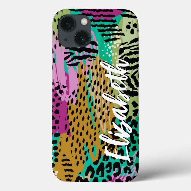 Animal Print Personalised Case-Mate iPhone Case (Back)