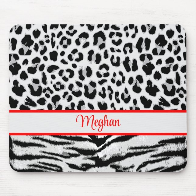 Animal Print Personalised Mousepad (Front)