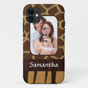 Animal print photo background iPhone 11 case