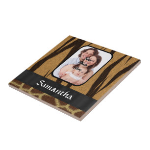 Animal print photo background tile