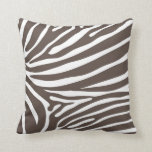 Animal Print Pillow- Zebra Brown Cushion<br><div class="desc">Animal Print Pillow- Zebra Brown</div>