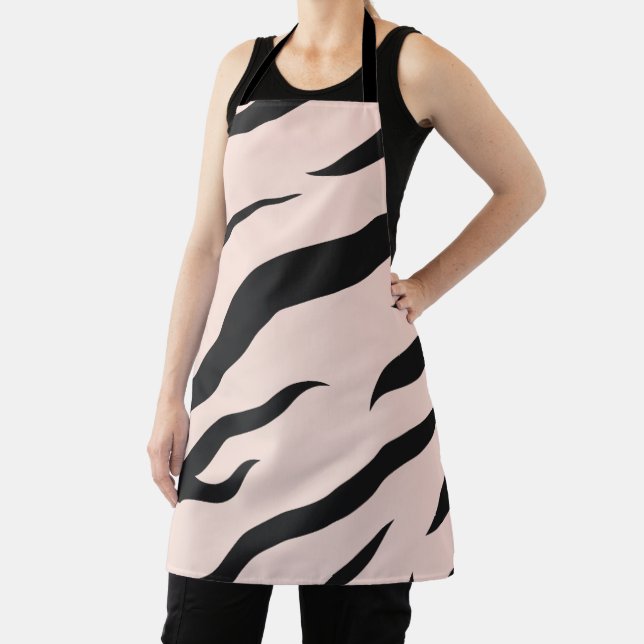 Animal Print Pink Black Apron (Insitu)