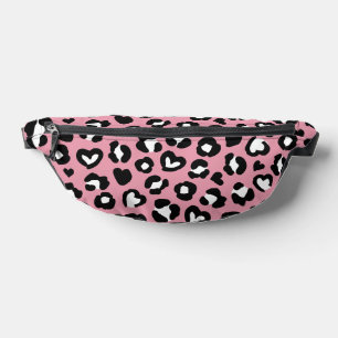 Animal Print, Pink Leopard, Cheetah Spots, Hearts Bum Bags