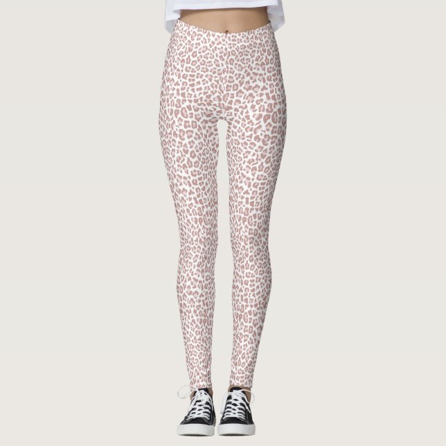 Animal Print Pink Women's Leggings (Front)