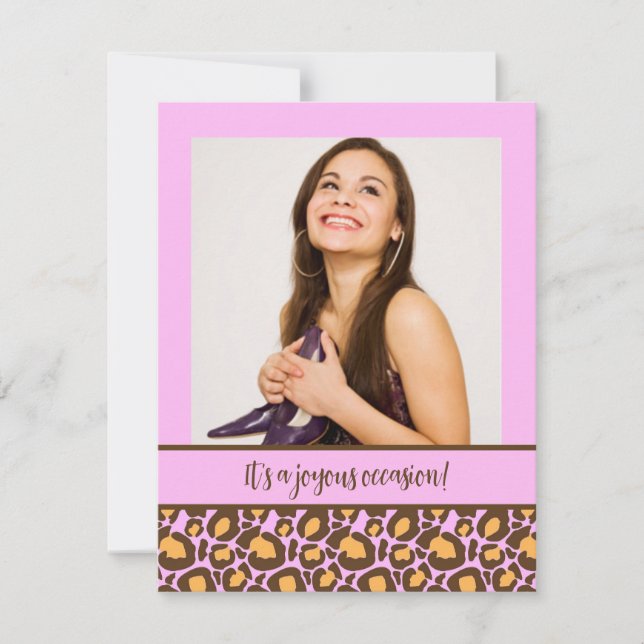 Animal Print Quinceanera Party Invitations (Front)