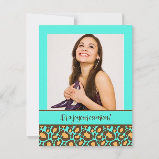 Animal Print Quinceanera Party Invitations (Front)