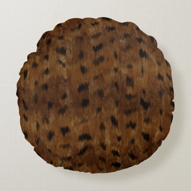 Animal Print Round Cushion (Front)
